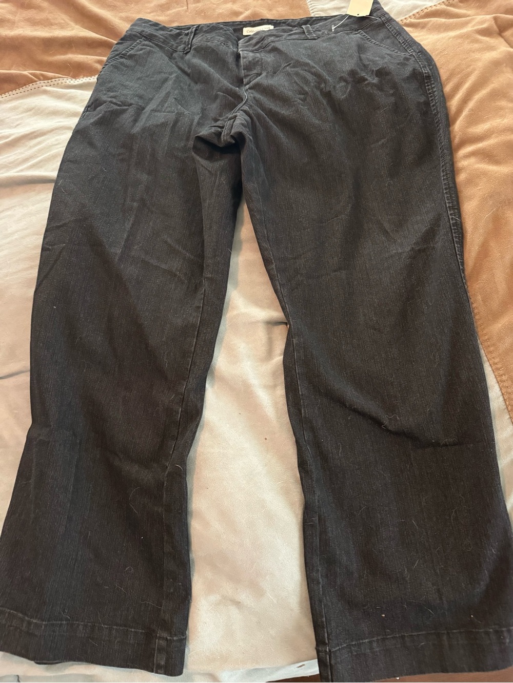 Coldwater Creek Bootcut Leg Trouser Pants Sz 16 Black New (CL-4)